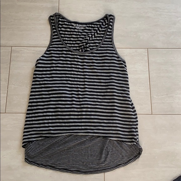 Beyond Yoga Tops - Beyond Yoga Black/Grey Stripe Tank
